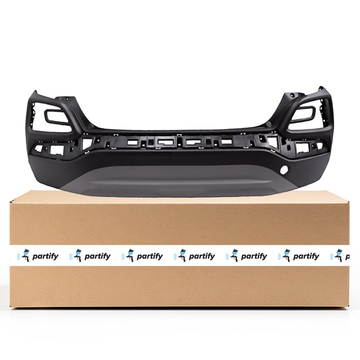Hyundai Kona Essential/SE/SEL CAPA Certified Rear Bumper From 12-7-17 W/Integral Skid W/O Park Assist - HY1100230C