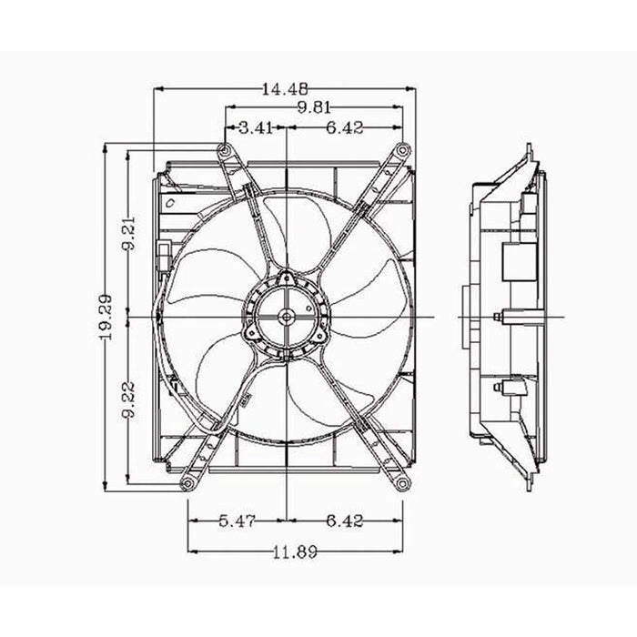 Toyota Avalon Engine Cooling Fan Assembly Includes Motor/Blade/Shroud Left Side 3L V6 - TO3115105
