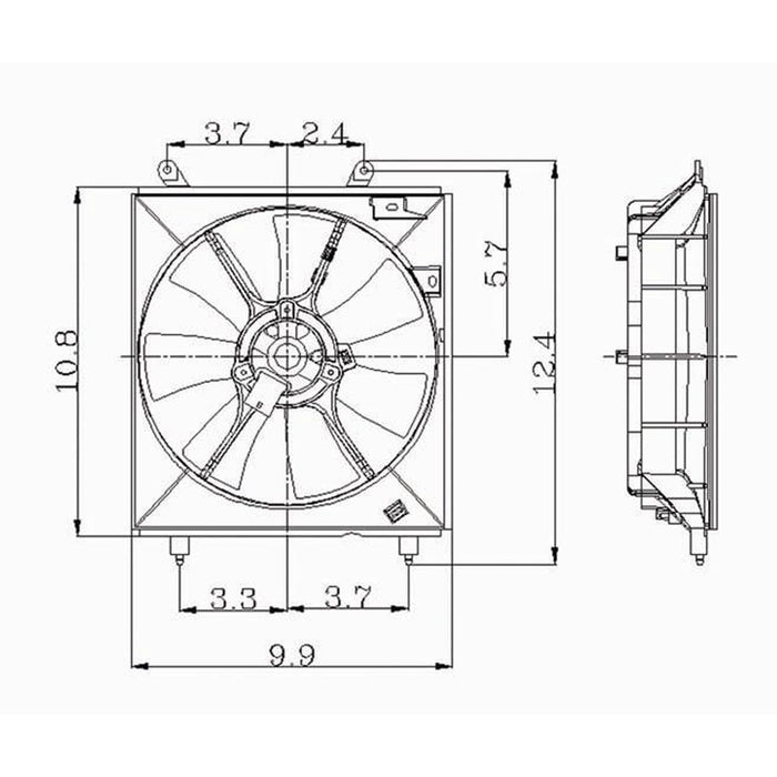 Toyota Camry Driver Side Engine Cooling Fan Assembly Japan Built 3L V6 - TO3115112