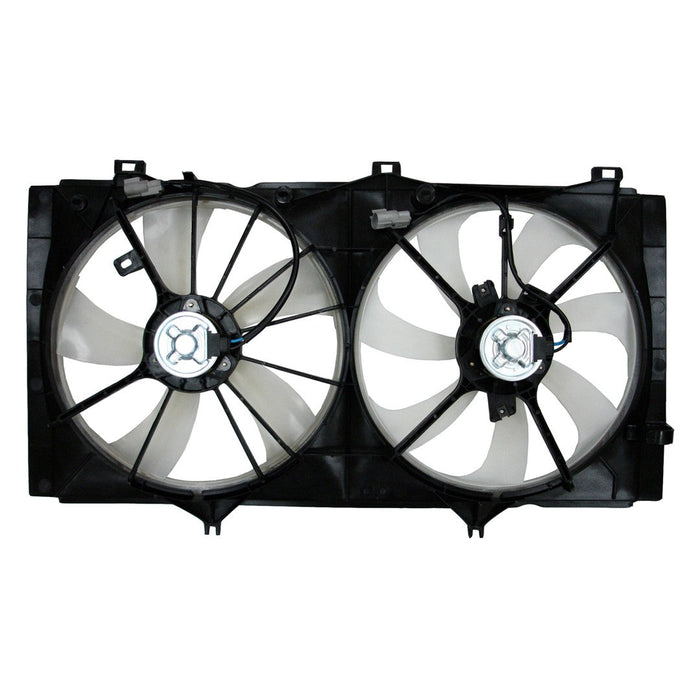 Toyota Camry/Venza Base/LE/SE/XLE CAPA Certified Engine Cooling Fan Assembly W/O Towing Pkg Motor/Blade/Shroud Dual Fan Assembly 2.5L L4/2.7L L4 - TO3115164C