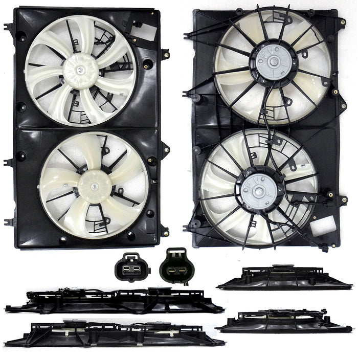Toyota Highlander Base/Base Premium/Limited/Plus/SE/Sport/Sport Premium Engine Cooling Fan Assembly Usa Built W/Towing Pkg Motor/Blade/Shroud Dual Fan Assembly 3.5L V6 - TO3115171