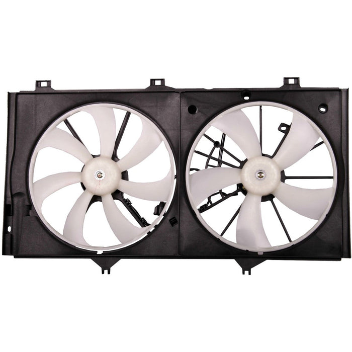 Toyota Avalon/Camry/Venza CAPA Certified Engine Cooling Fan Assembly W/O Towing Pkg Motor/Blade/Shroud Dual Fan Assy 3.5L V6 - TO3117101C