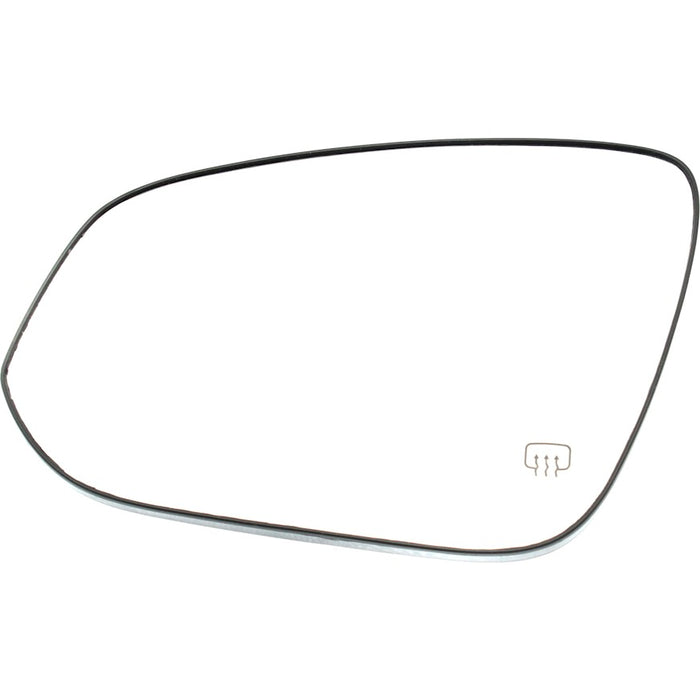 Toyota Highlander Driver Side Door Mirror Glass W/O Blind Spot Detection Heated Flat - TO1324125