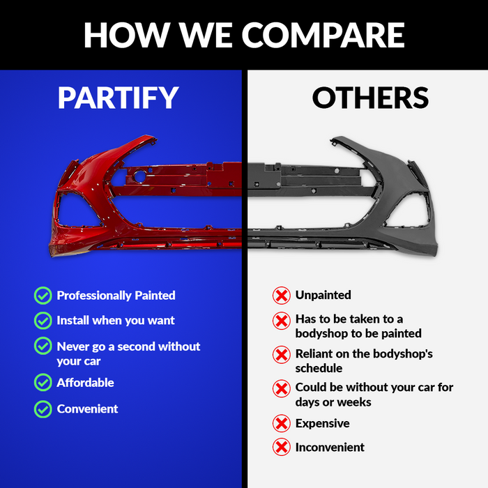 Toyota Camry BASE/LE/XLE/HYBRID CAPA Certified Front Bumper Without Tow Hook Hole - TO1000329C