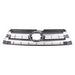 2017-2018 Toyota Highlander Grille Matte Black/Gray With Painted Silver Bars - TO1200425-Partify-Painted-Replacement-Body-Parts