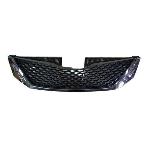 Toyota Sienna CAPA Certified Grille Black Mesh With Chrome Moulding Without Cruise Control SE Model - TO1200356C