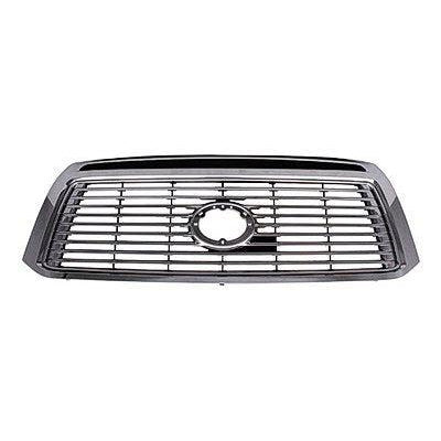 2012-2013 Toyota Tundra Pickup Grille Chrome With Silver Billet Insert Limited Model - TO1200364-Partify-Painted-Replacement-Body-Parts