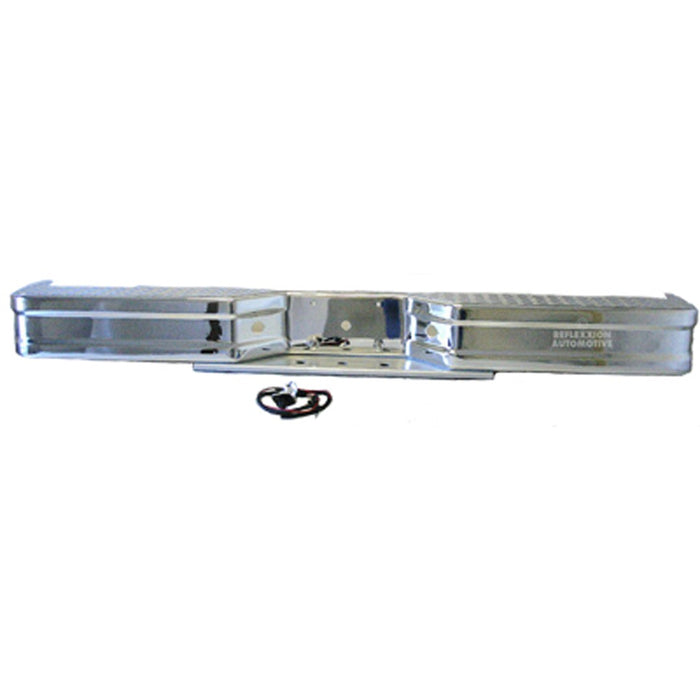 Ford E-150 Econoline/Econoline Club Wagon/E-250 Econoline/E-350 Econoline/E-350 Econoline Club Wagon/E-350 Super Duty Rear Bumper Assembly Diamondstep W/Brackets Chrome Plated - UN1103131