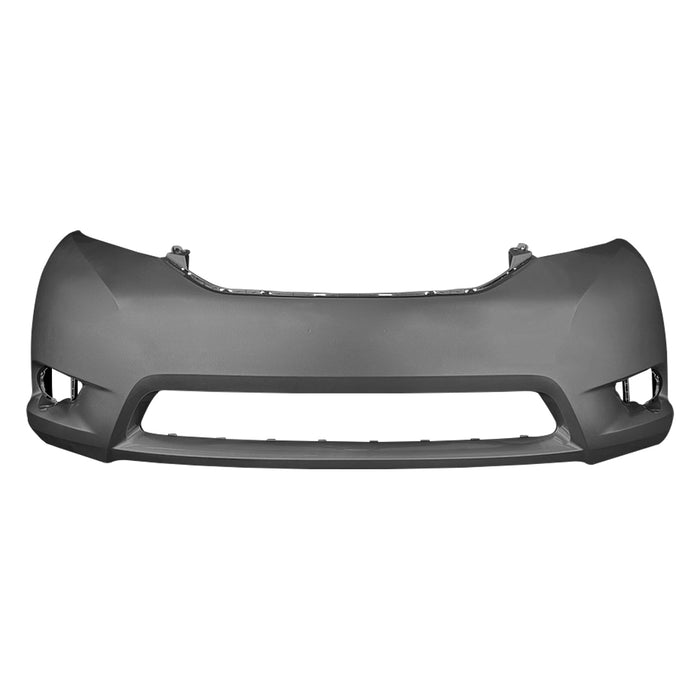 Toyota Sienna Base/L/LE/XLE & Without Sensor Holes Front Bumper - TO1000369