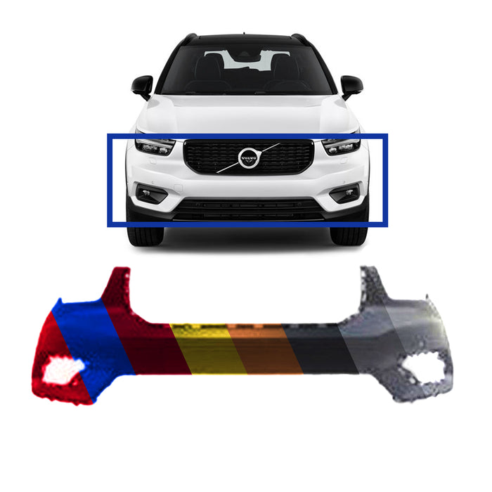 Volvo XC40 Front Bumper Without Sensor Holes & With Headlight Washer Holes - VO1000245