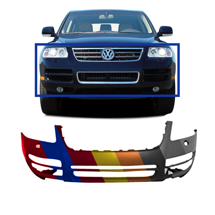 Volkswagen Touareg Front Bumper With Head Light Holes - VW1000148