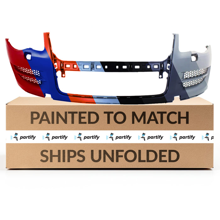 Parachoques delantero para Volkswagen Touareg sin orificios para sensores y con orificios para lavafaros - VW1000170