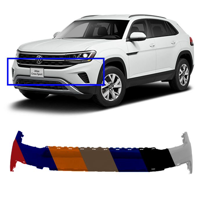 Volkswagen Atlas Cross Sport CAPA Certified Front Bumper With Auto Park - VW1000246C