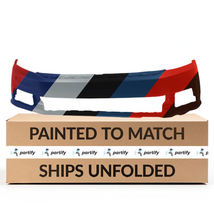 Parachoques delantero con orificios para sensor de estacionamiento y gancho de remolque para Volkswagen Passat Base/Comfortline/Execline/GT/Highline/S/SE/SE R-Line/SEL/SEL Premium/Sportline/Trendline/Trendline+/V6/Wolfsburg Edition - VW1000248