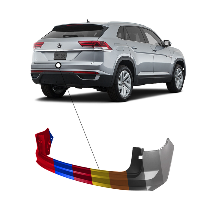 2020-2023 Volkswagen Atlas Cross Sport Rear Upper Bumper W/Parallel ...