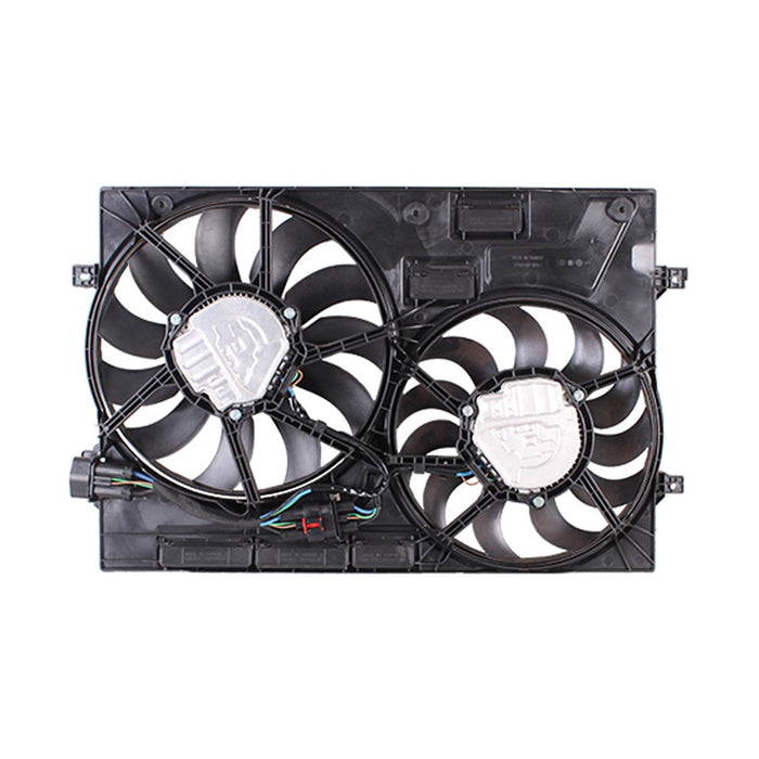 Volkswagen Taos/Tiguan CAPA Certified Engine Cooling Fan Assembly From 9-3-18 Motor/Blade/Shroud Dual Fan Assy - VW3115121C