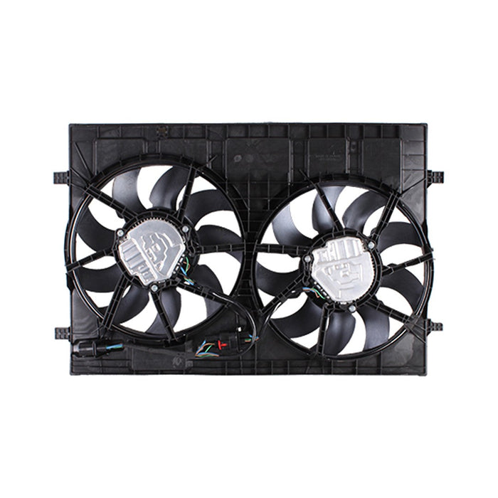 Volkswagen Atlas/Atlas Cross Sport CAPA Certified Engine Cooling Fan Assembly W/O Trailer Hitch Motor/Blade/Shroud Dual Fan Assy - VW3115122C