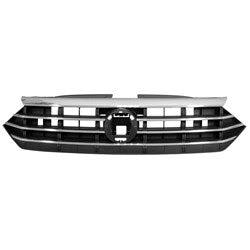 Volkswagen Jetta CAPA Certified Grille Black With Chrome Moulding Exclude GLI/R-Line - VW1200173C