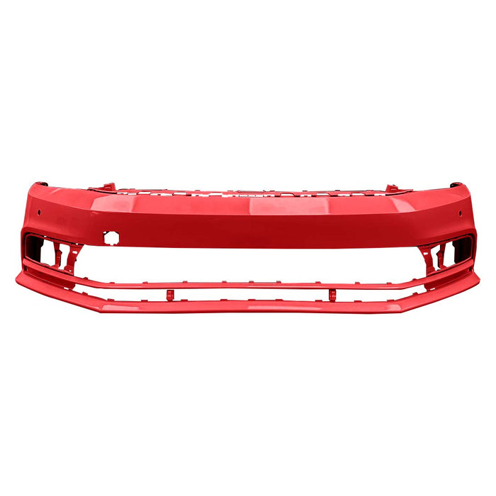 Volkswagen Jetta CAPA Certified Front Bumper With Sensor Holes & Without Headlamp Washer Holes - VW1000221C