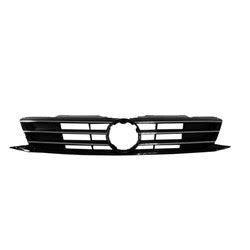 2015-2016 Volkswagen Jetta Grille Black With Chrome Moulding Exclude GLI With Collision Warning Sedan - VW1200168-Partify-Painted-Replacement-Body-Parts