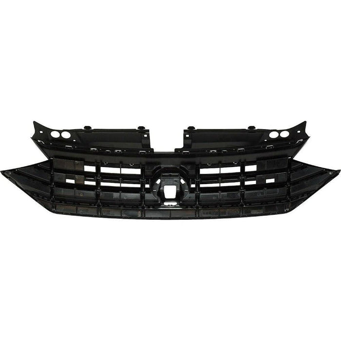 2019-2021 Volkswagen Jetta Grille Chrome Upper Moulding Black Lower Moulding For R-Line Model - VW1200175-Partify-Painted-Replacement-Body-Parts