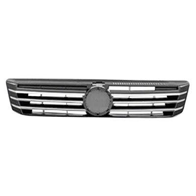 Volkswagen Passat CAPA Certified Grille Painted Black With 6 Vertical Chrome Moulding Strips - VW1200153C