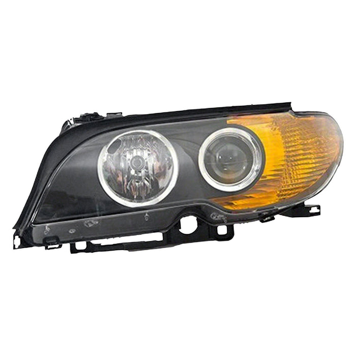 BMW 325Ci Driver Side Headlight Assembly Halogen W/Yellow Turn Indicator From 3/03 Composite Convertible/Coupe - BM2502143