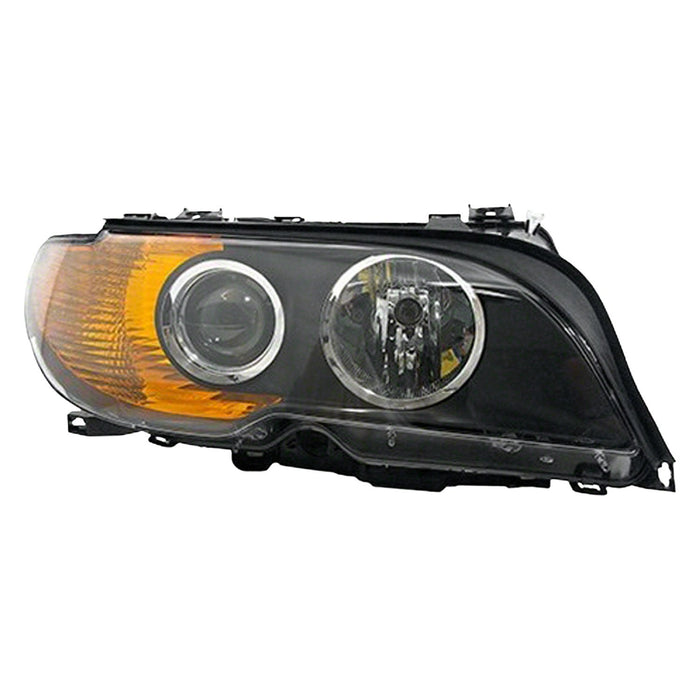 BMW 325Ci Passenger Side Headlight Assembly Halogen W/Yellow Turn Indicator From 3/03 Composite Convertible/Coupe - BM2503143