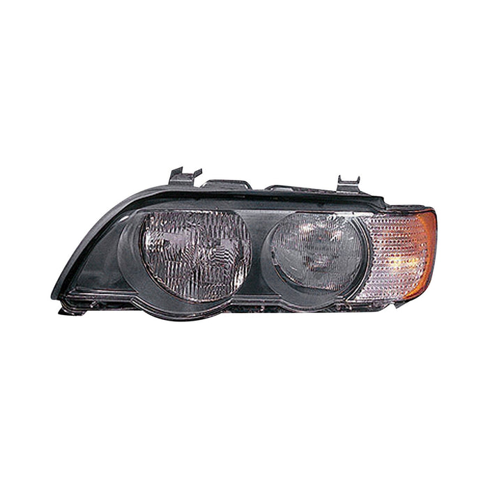 BMW X5 Driver Side Headlight Lens Housing Halogen W/White Turn Signals - BM2518110