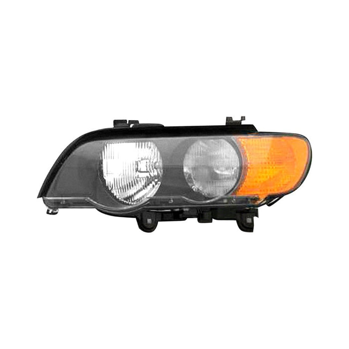 BMW X5 Driver Side Headlight Lens Housing Halogen W/Amber Turn Signals - BM2518111