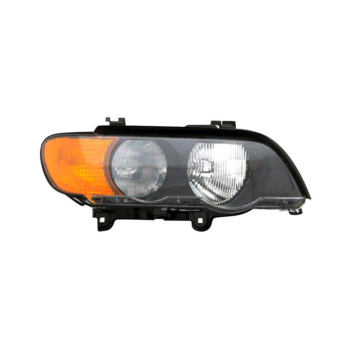 BMW X5 Passenger Side Headlight Lens Housing Halogen W/Amber Turn Signals - BM2519111