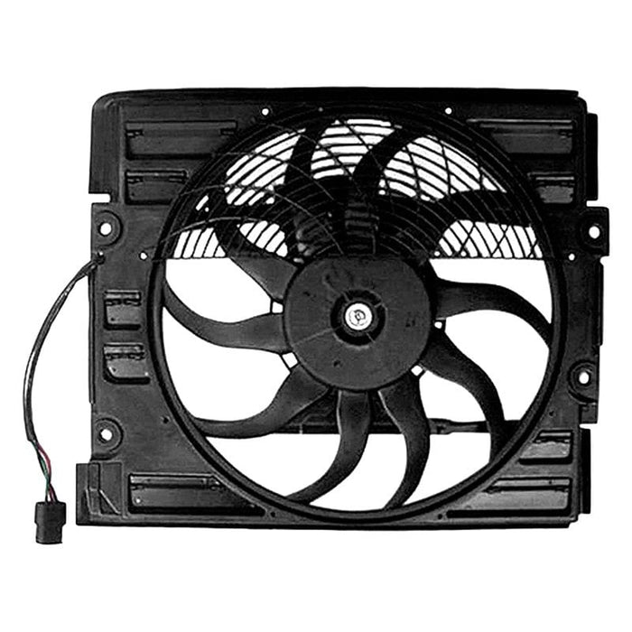 BMW 740i A/C Condenser Fan Assembly Includes Motor/Blade/Shroud W/Controller - BM3113111