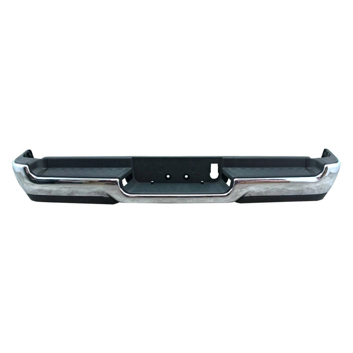 Ram 1500 Rear Bumper Assembly Single Exh W/O Parking Sensor W/O Lamps Chrome - CH1103156