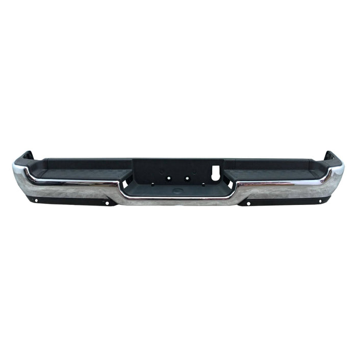 Ram 1500 Rear Bumper Assembly Single Exh W/Adv Park W/Parking Sensor W/O Lamps Chrome - CH1103158