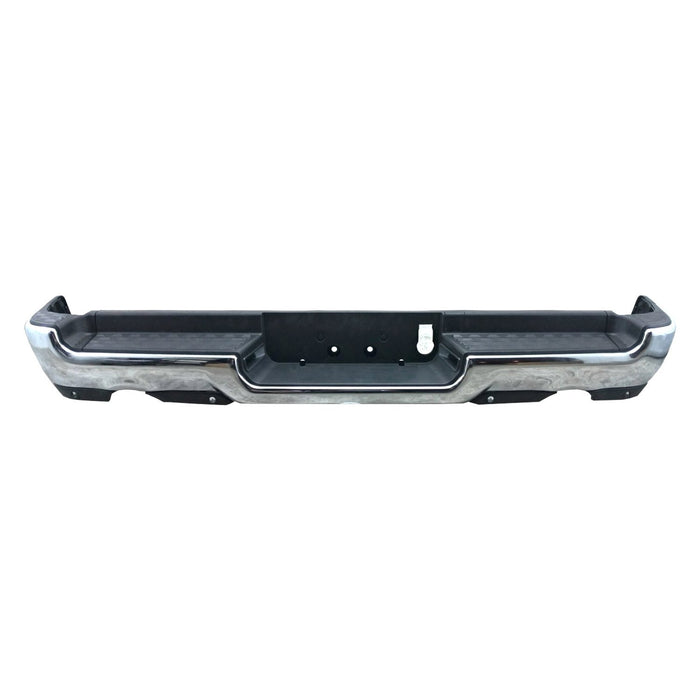 Ram 1500 Rear Bumper Assembly Dual Exh W/O Adv Park W/Park W/O Lamps Chrome - CH1103166