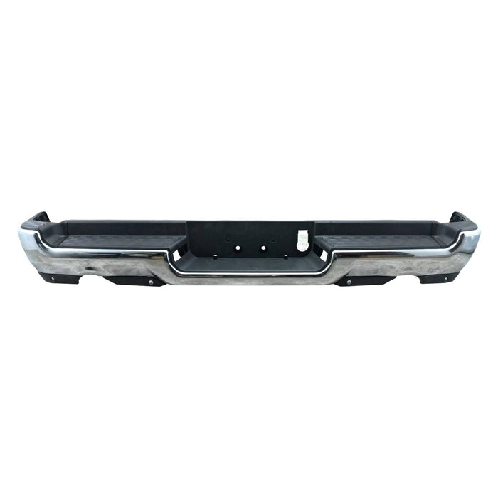 Ram 1500 Rear Bumper Assembly Dual Exh W/Adv Park W/Park W/O Lamps Chrome - CH1103167