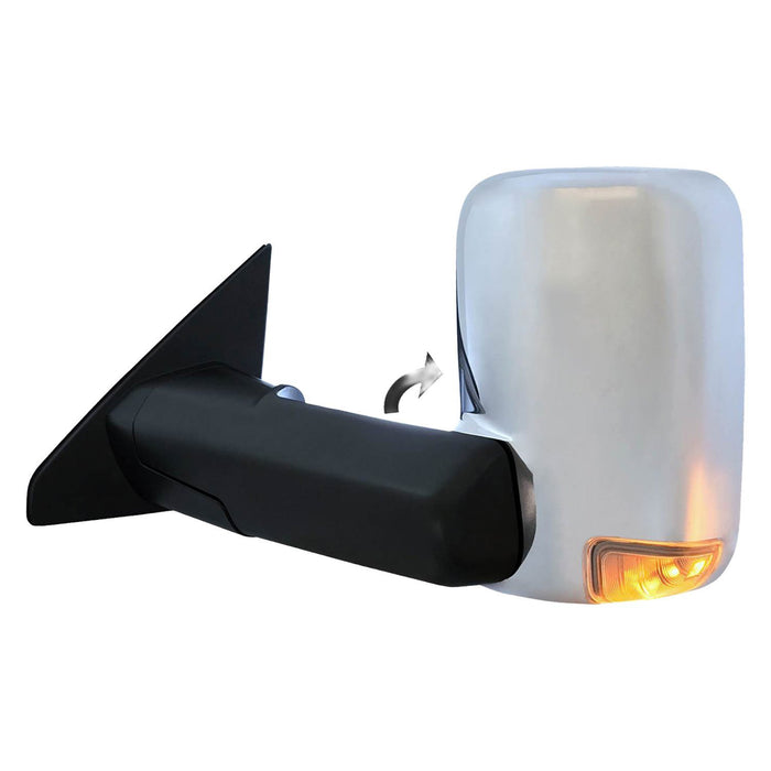 Ram 1500 Driver Side Door Mirror W/Towing Pkg W/Blind Spot Detection Chrome Trim Assembly - CH1320462