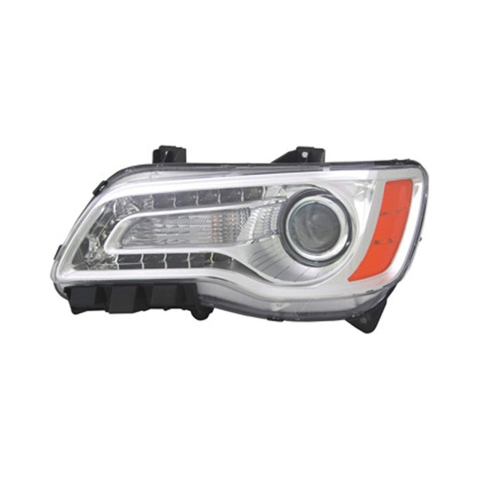 Chrysler 300 Driver Side Headlight Assembly Halogen Chrome Bezel Composite Sedan - CH2502231