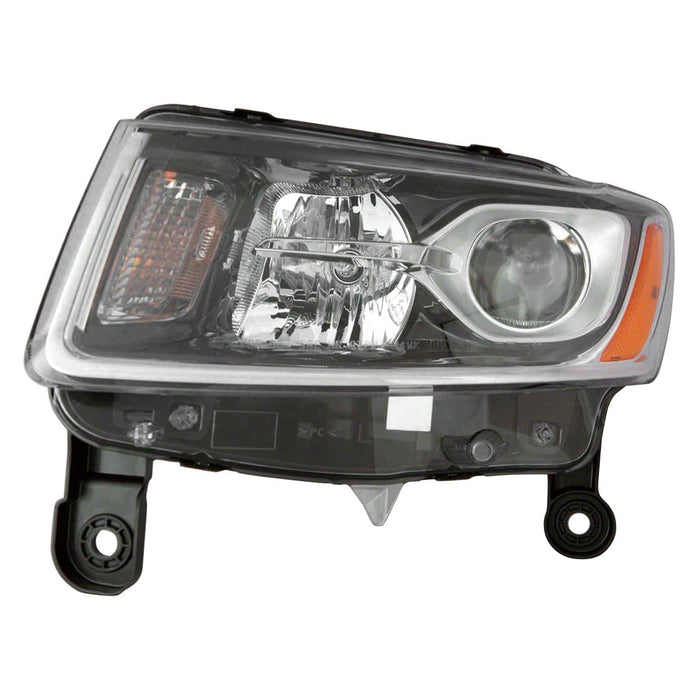 Jeep Grand Cherokee Driver Side Headlight Assembly Halogen Standard Type Chrome Composite - CH2502247