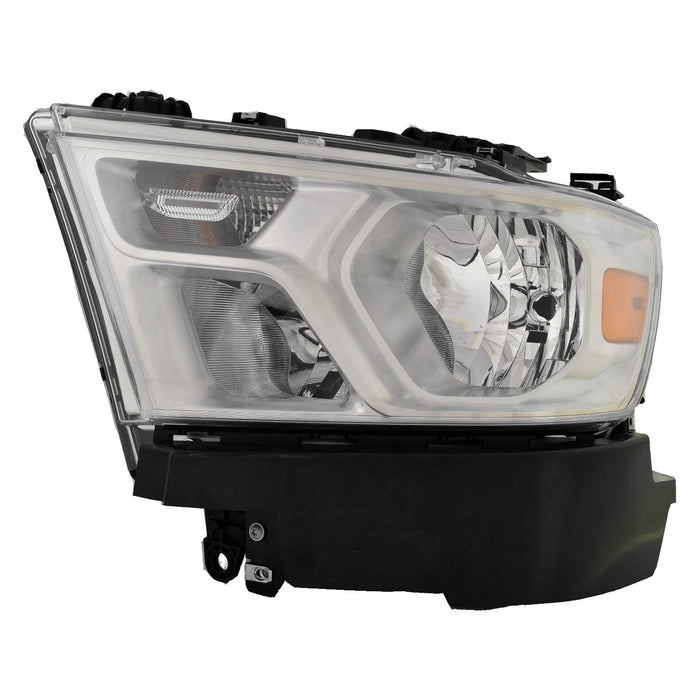 Ram 1500 Driver Side Headlight Assembly Halogen Chrome Trim Composite - CH2502329