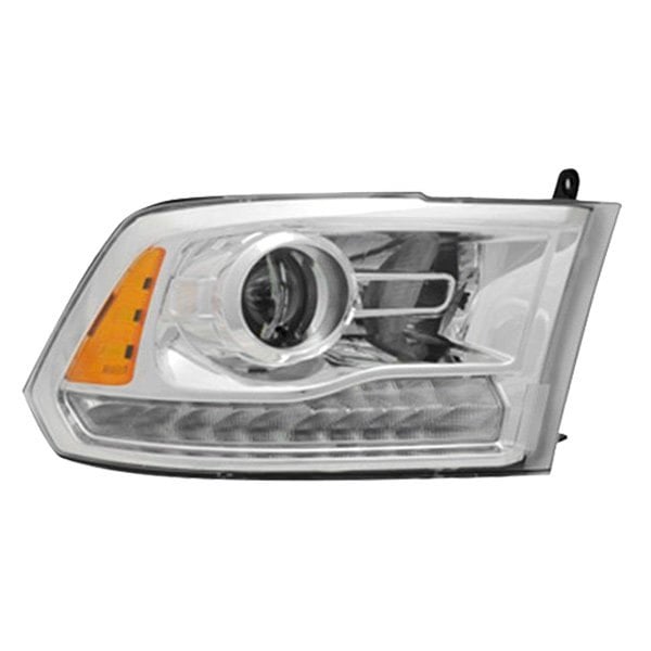 Ram 1500/2500/3500 Passenger Side Headlight Assembly Halogen Projector Type To 12-14-14 Chrome Bezel Composite - CH2503244