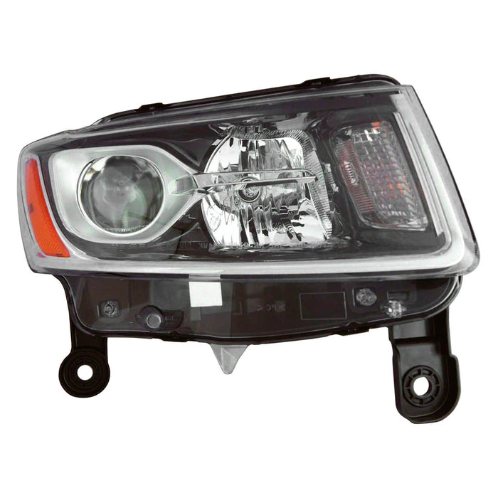 Jeep Grand Cherokee Passenger Side Headlight Assembly Halogen Standard Type Chrome Composite - CH2503247