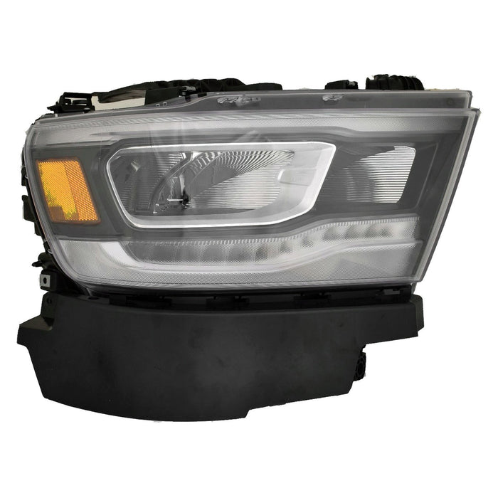 Ram 1500 Passenger Side Headlight Assembly Led Standard Chrome Trim Composite - CH2503332