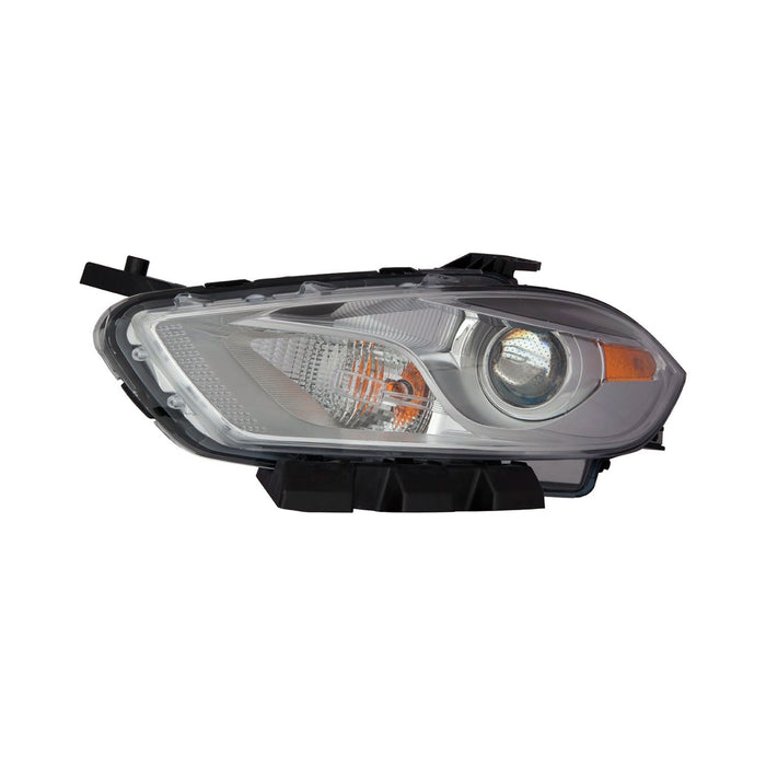 Dodge Dart Driver Side Headlight Lens Housing Halogen Chrome Trim - CH2518143