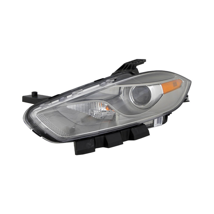 Dodge Dart Driver Side Headlight Lens Housing Xenon Chrome Trim - CH2518144