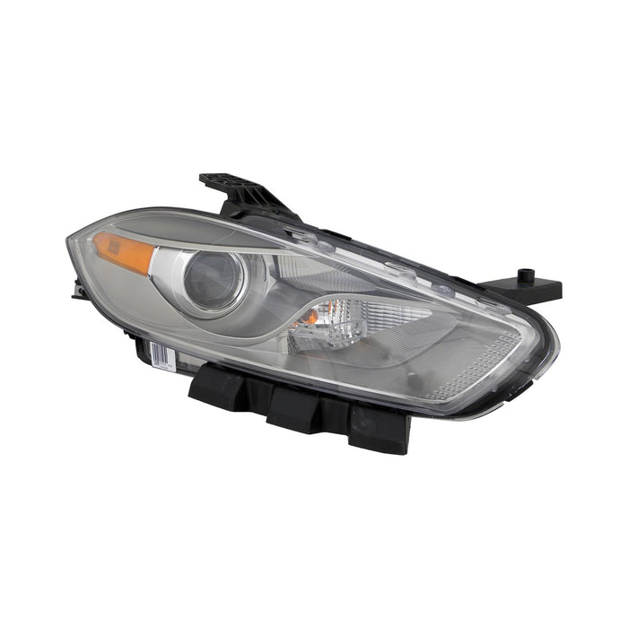 Dodge Dart Passenger Side Headlight Lens Housing Xenon Chrome Trim - CH2519144