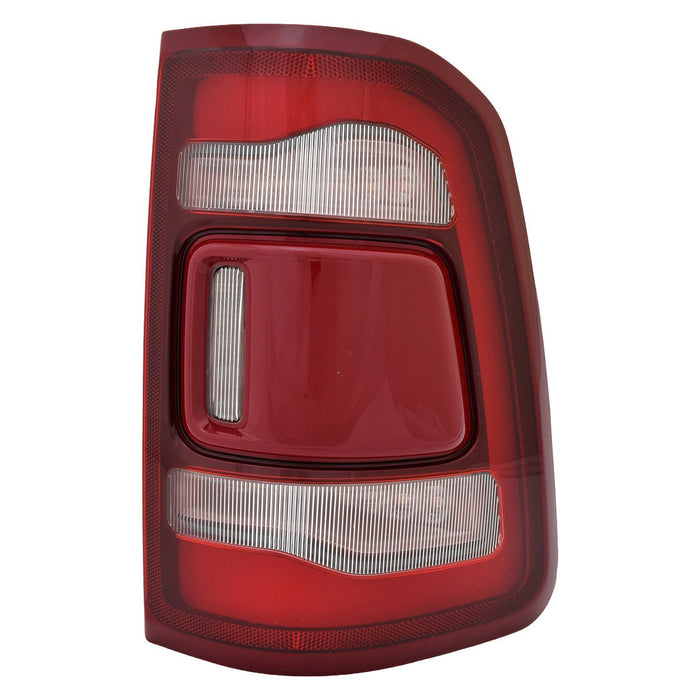 Ram 1500 Passenger Side Tail Light Assembly Led W/O Blind Spot Detection Chrome Trim - CH2801217