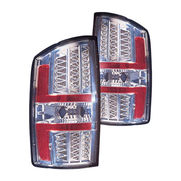 Dodge Ram 1500/2500/3500 Tail Light Set Led W/Bright Bezel W/Clear Lens - CH2811138