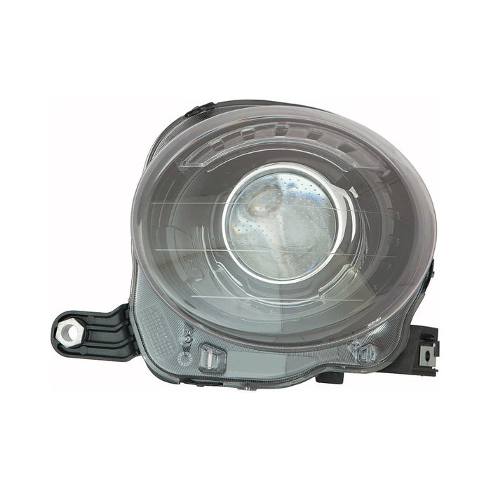 Fiat 500 Driver Side Headlight Assembly Projector Type W/ Bezel W/Chrome Trim Composite - FI2502101