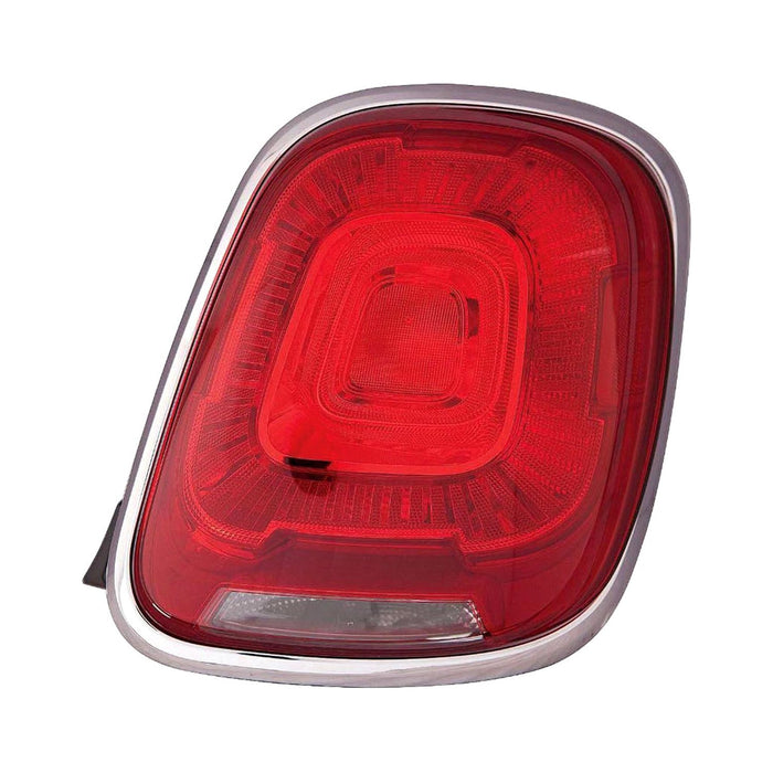 Fiat 500X Passenger Side Tail Light Assembly Satin Silver Lens/Housing Outer - FI2805100